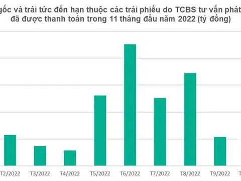 11 tháng, 400 mã trái phiếu với trị giá khoảng 22.000 tỷ đồng do TCBS tư vấn phát hành đã được thanh toán, công ty cũng vừa thông báo 2.800 tỷ đồng lãi và gốc lô trái phiếu của Vinfast đã được thanh toán